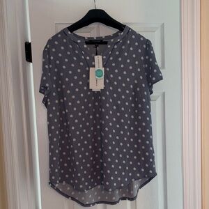 41 Hawthorn lilac Polka Dot Blouse